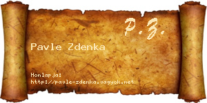 Pavle Zdenka névjegykártya